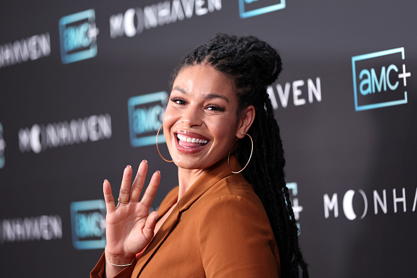 Jordin Sparks attends the AMC+ Original Series "Moonhaven" Premiere Event at The London West Hollywood at Beverly Hills on June 28, 2022 in West Hollywood, California.