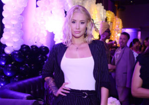 NEW YORK, NY - AUGUST 21: Iggy Azalea attends Jennifer Lopez's MTV VMA's Vanguard Award Celebration at Beauty & Essex on August 21, 2018 in New York City.