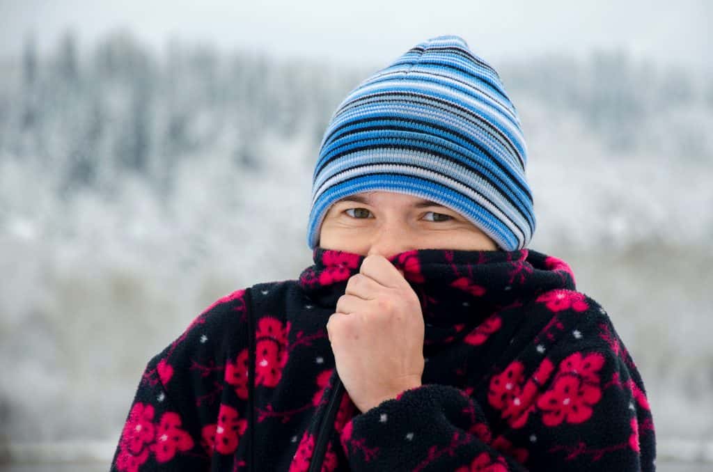 woman with winter hat and jacket
