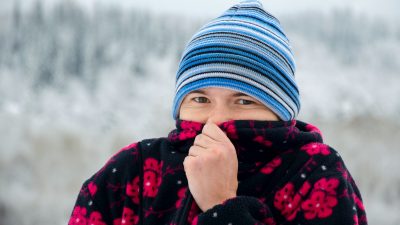 woman with winter hat and jacket