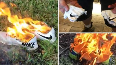 Porque están quemando sus zapatos NIKE? | Septiembre 6, 2018