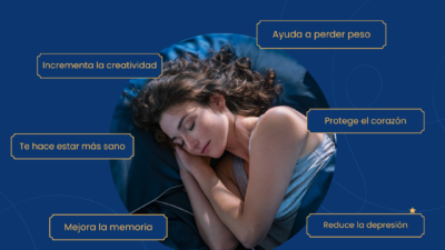mujer durmiendo / azul