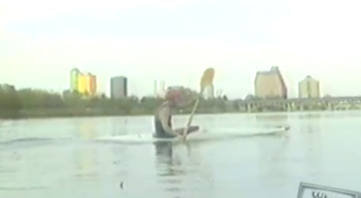 Kayaker on Town Lake in 90s