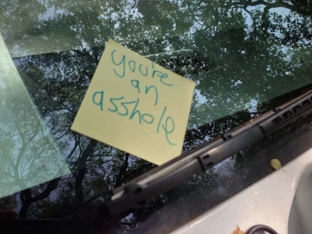 Note to a bad parker