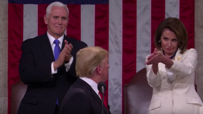 Nancy Pelosi Claps at Trump