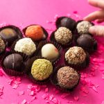Chocolates: Chocolates placed in the shape of a heart