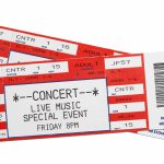 Concert Tickets: A picture of concert tickets with text 