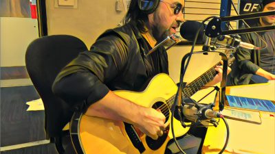 Bob Schneider in the studio