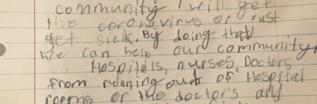 Thoughts on citizenship from a 9 year old
