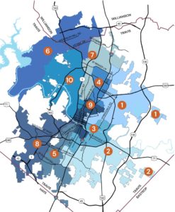 Austin's city council districts