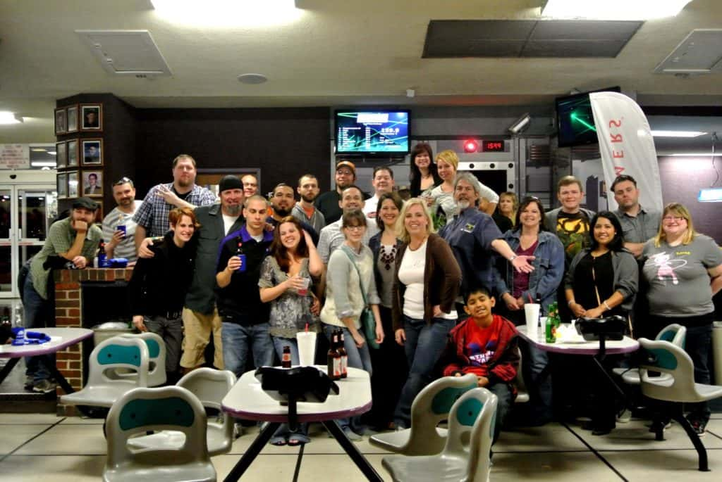 dudley and bob warriors at dart bowl