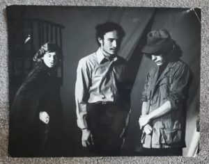 3 young actors in black and white