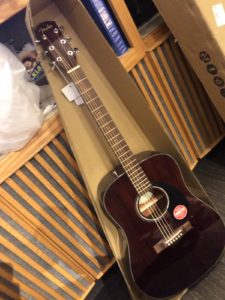 mahogany fender acoustic guitar
