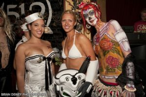 dbm halloween people in costumes