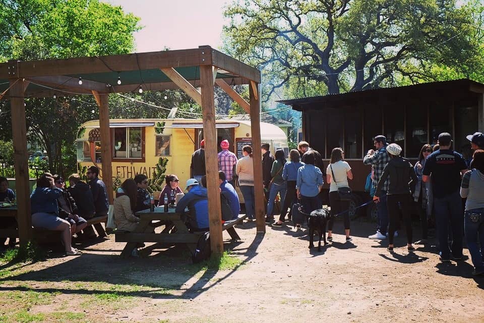 line at a food truck