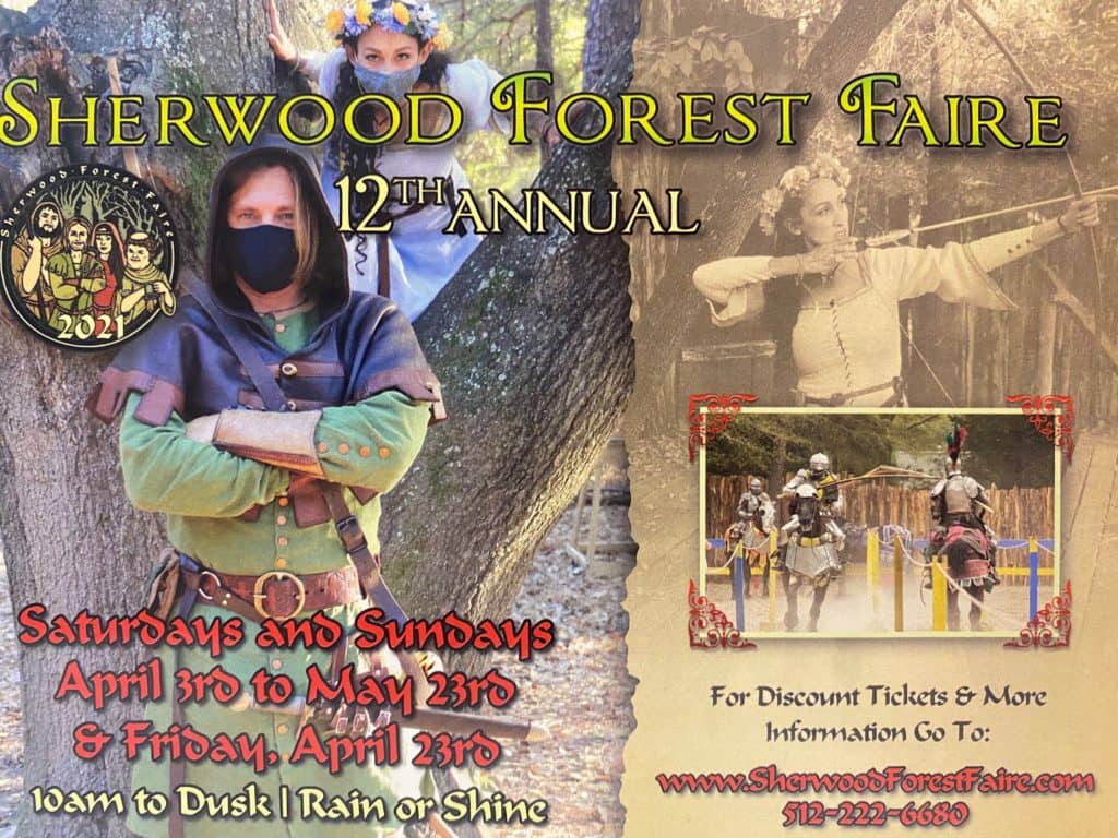 Sherwood Forest Faire Benefits Knights of the Grail KLBJ Austin, TX
