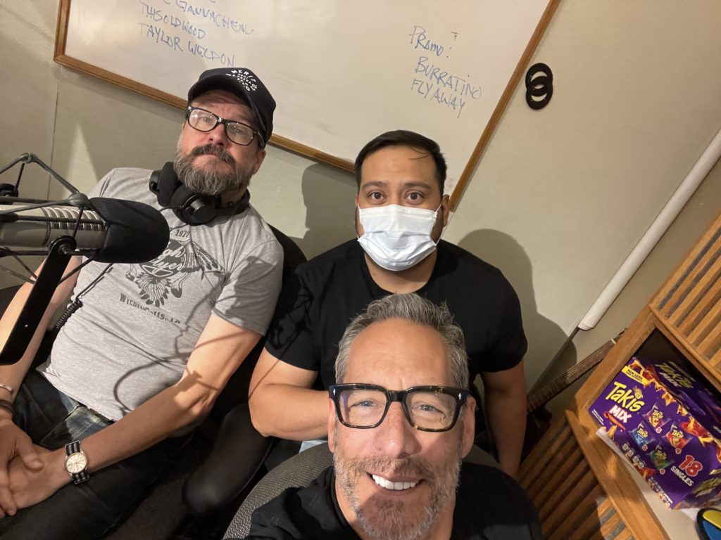 Matt, Bob and Chuy in the KLBJ FM studio