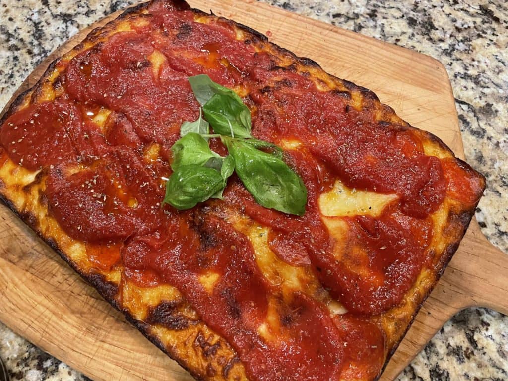 A Bobfather original Detroit-style pizza