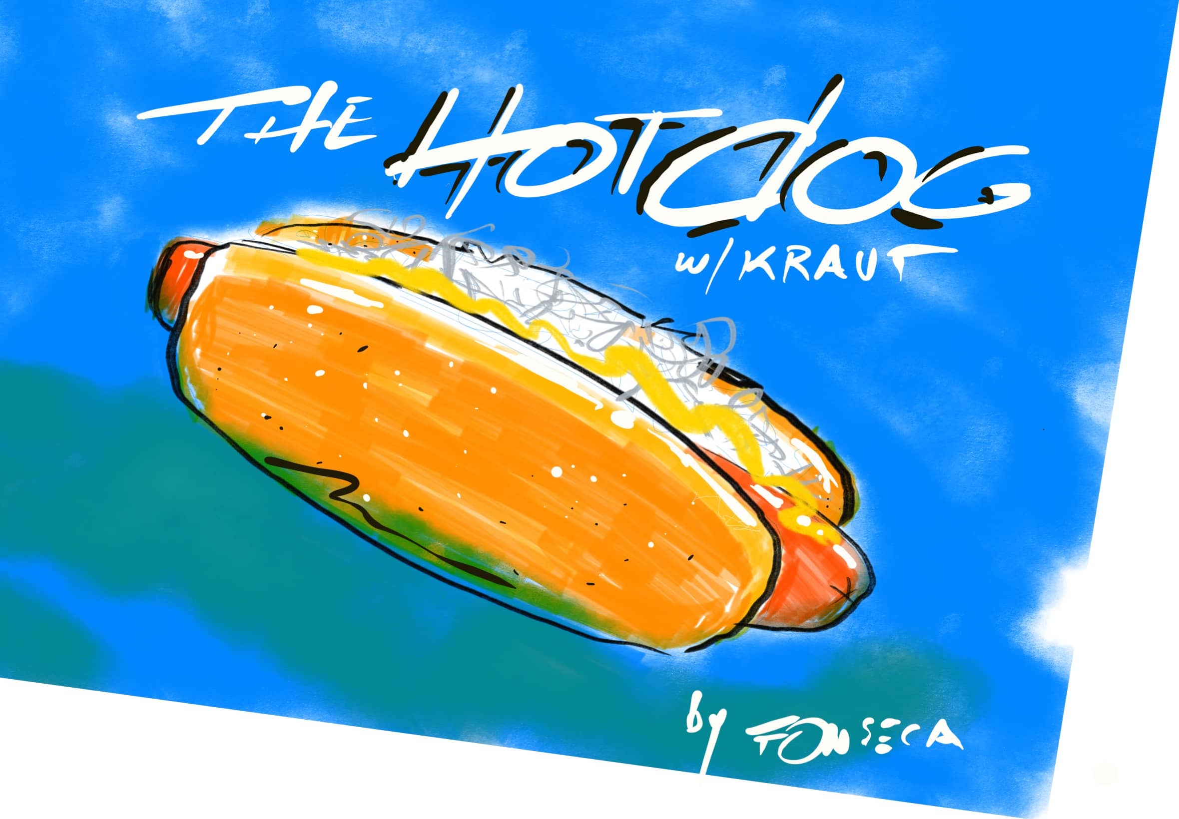 Hot Dog painting by Bob Fonseca