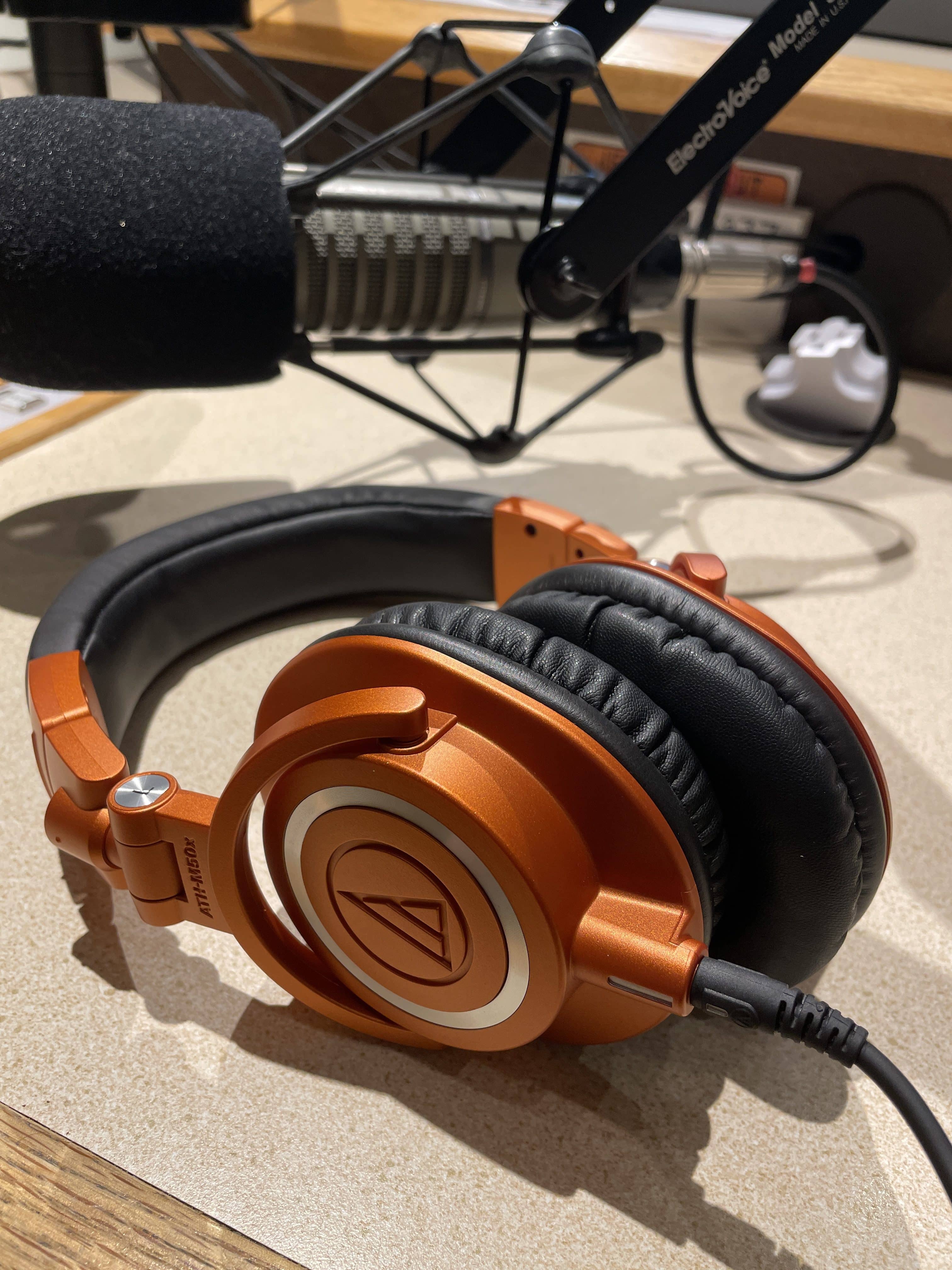 Burnt orange headphones