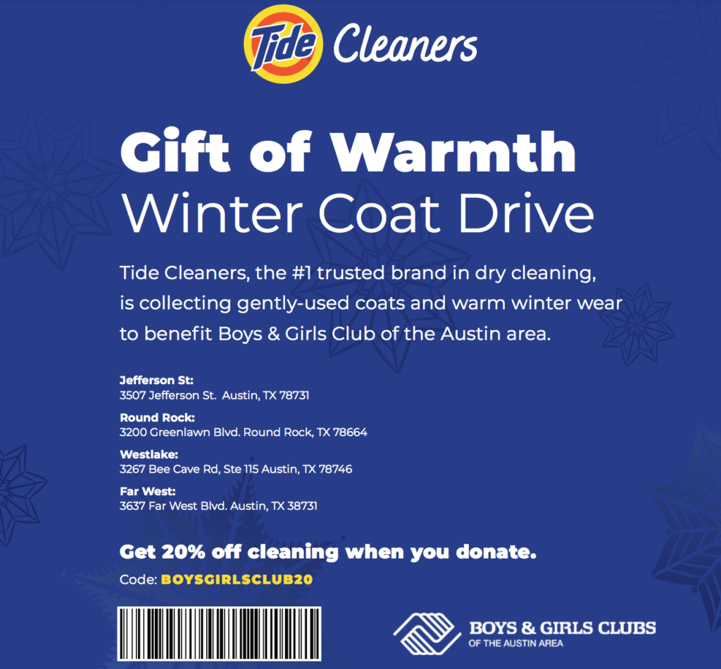 Tide Cleaners Coat Drive