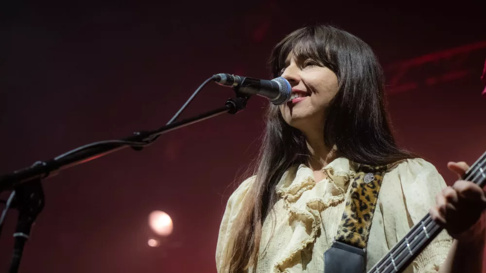 PIXIES bassist Paz Lenchantin live on stage in Newcastle O2 Academy; Newcastle UK - 21st Sept 2019