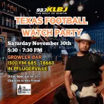 Texas Watch Party with Chuy at Growler Bar in Pflugerville