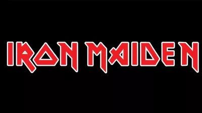 Iron Maiden logo vector illustration on back background