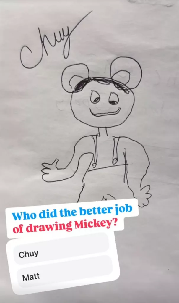 chuy attempts to draw mickey on air - 2025 mornings with matt and bob