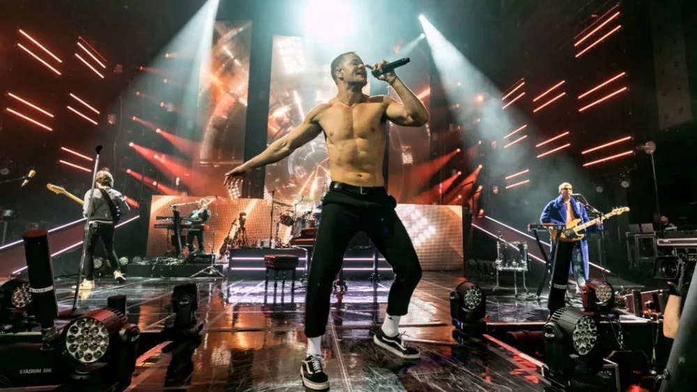 Imagine Dragons perform at DTE Energy Music Theatre on their summer 2018 Evolve Tour. Clarkston^ MI / USA - June 21^ 2018