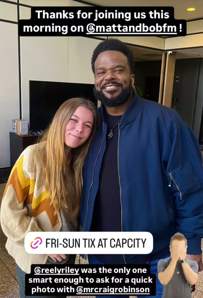 Reely Riley with Mr. Craig Robinson on 3-21-2025 ahead of his show at Cap City Comedy Club in Austin, Texas