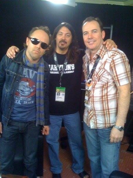 LA Rock 30 old image of LA Lloyd with Lars Ulrich