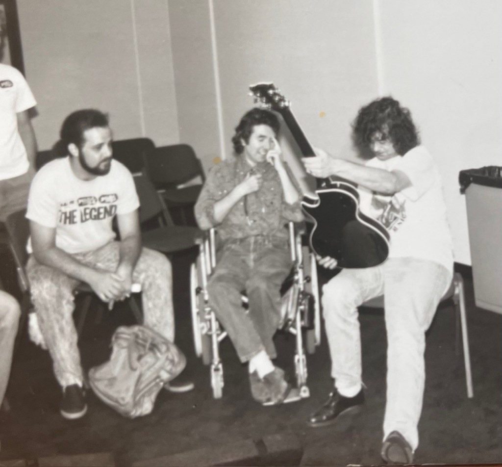 klbjthrowback1-1 jimmy page and ronnie lane on KLBJ with Jody Denberg Jeff Carrol 1980s