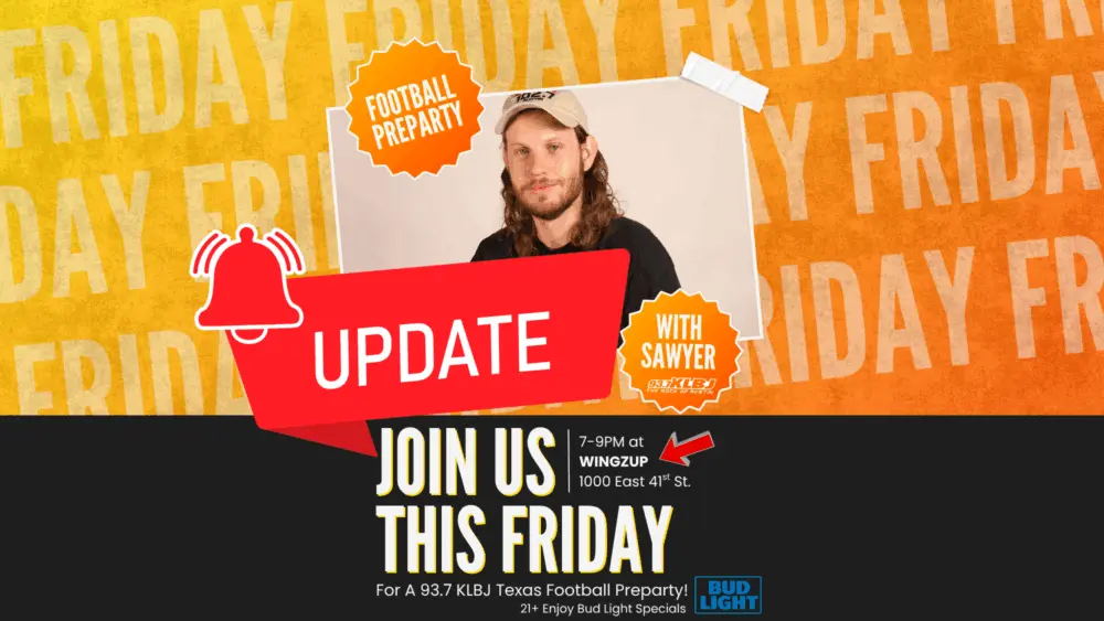 LOCATION UPDATE: Join Sawyer at WINGZUP on Friday – 11/21