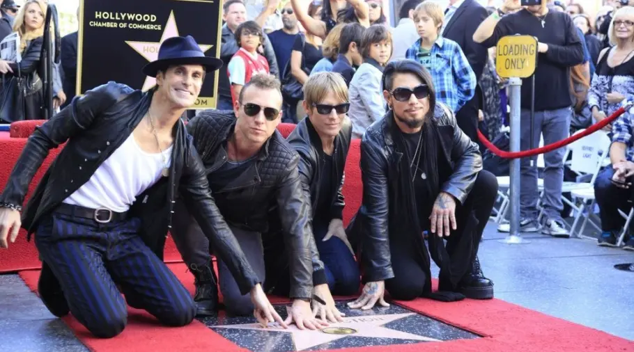 Perry Farrell^ Stephen Perkins^ Chris Chaney^ Dave Navarro at a ceremony where 'Jane's Addiction' star on Hollywood Walk of Fame on October 30^ 2013 in Los Angeles^ California