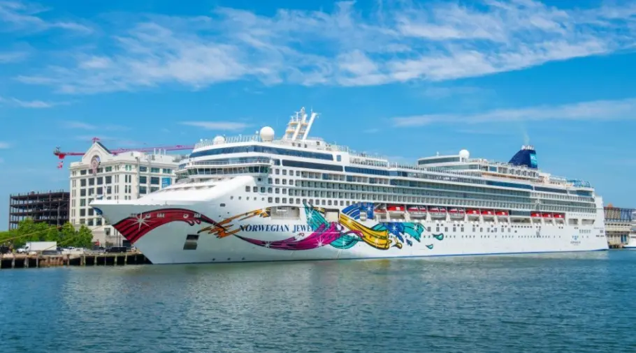 Norwegian Jewel by Norwegian Cruise Line docked at Boston Cruise Port in Seaport District^ city of Boston^ Massachusetts MA^ USA. MAY 16^ 2025