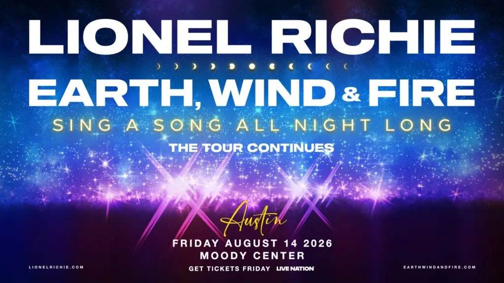 show poster lionel richie and EWF
