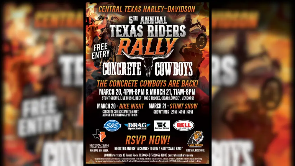 Join Chuy at Central Texas Harley-Davidson during Texas Rider’s Rally