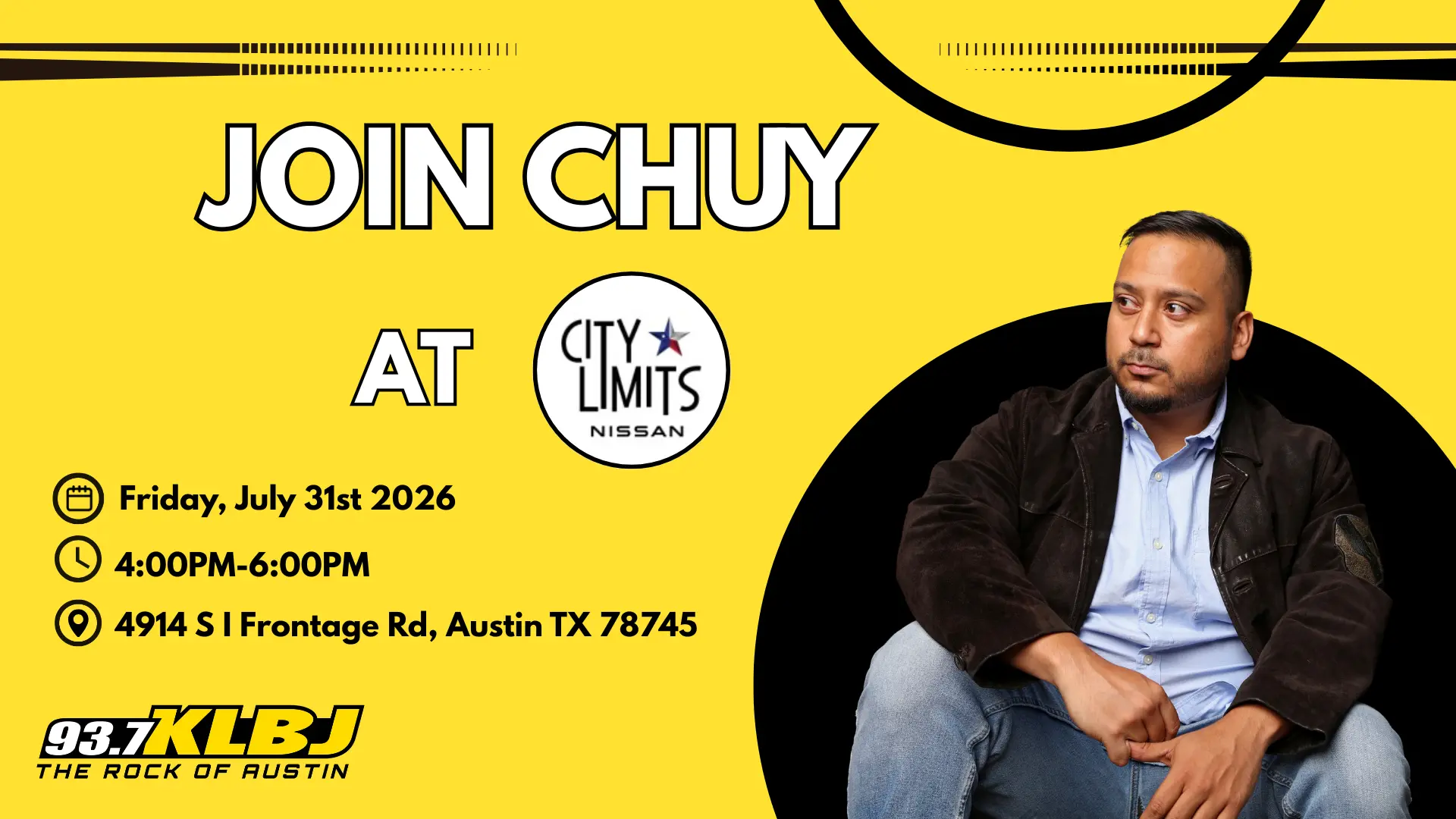 chuy at city limits nissan friday july 31st 2026