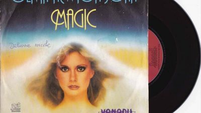 Olivia Newton John's Single Magic Album Cover