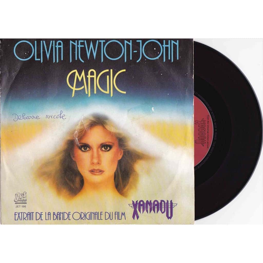 Olivia Newton John's Single Magic Album Cover