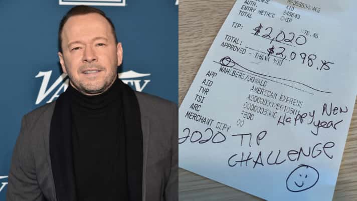 Donnie Wahlberg and IHOP receipt