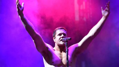 Dan Reynolds of Imagine Dragons took the stage at Red Rocks Amphitheatre
