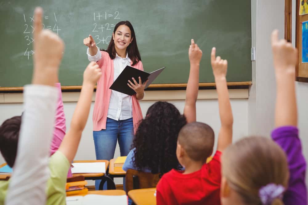 This is an image of teacher leading her class. Find out what teachers recommend for Parents to have a Successful School Year