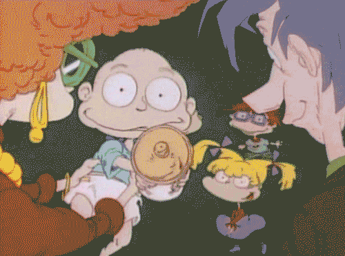 Animated Picture of Rugrats Baby And Title Sequence of TV Show