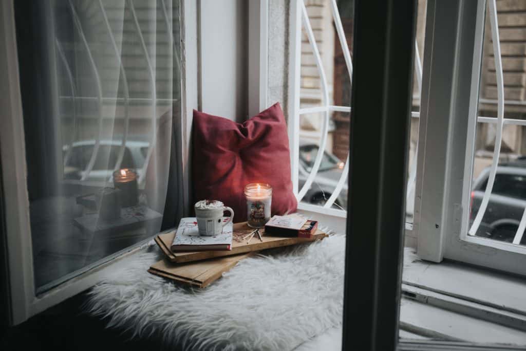 pillows and candles