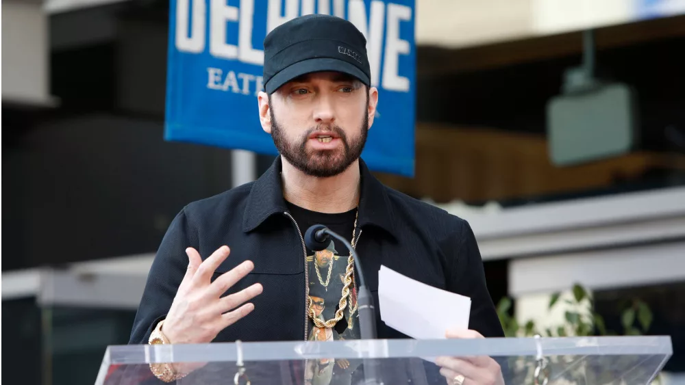 Eminem on the Hollywood Walk of Fame on January 30^ 2019 in Los Angeles^ CA