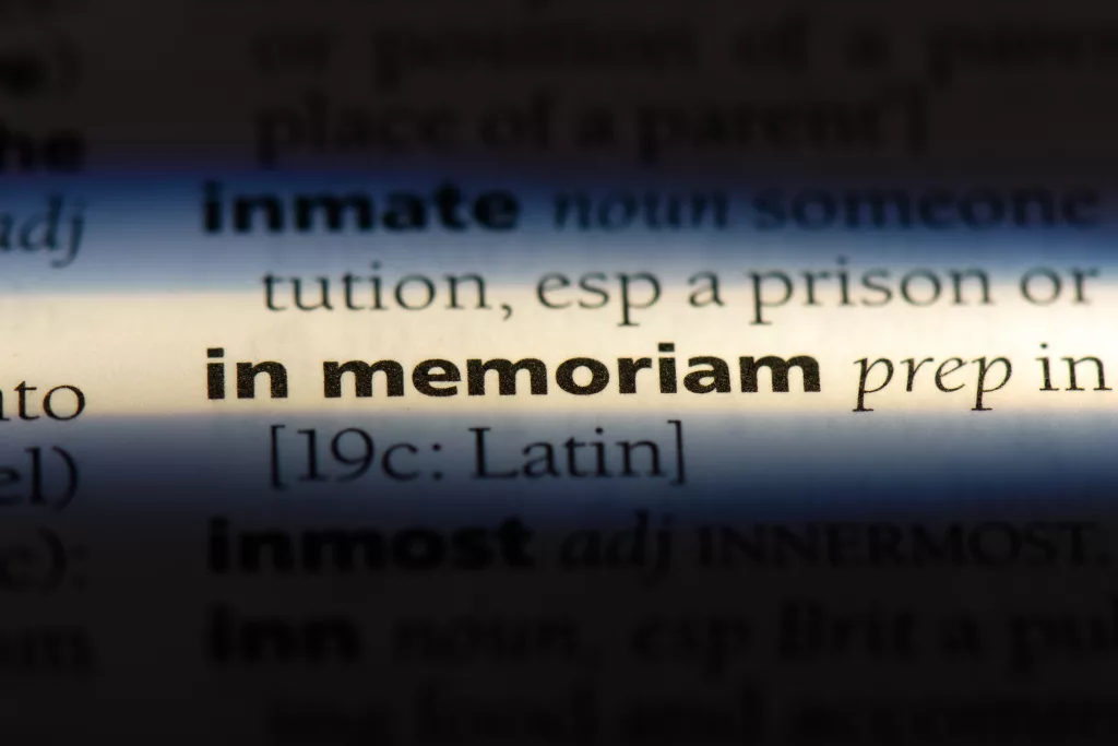 inmemoriamwordinadictionary-inmemoriamconcept