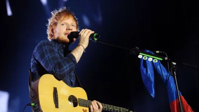 Ed Sheeran during his performance in Prague^ Czech republic^ February 12^ 2015.