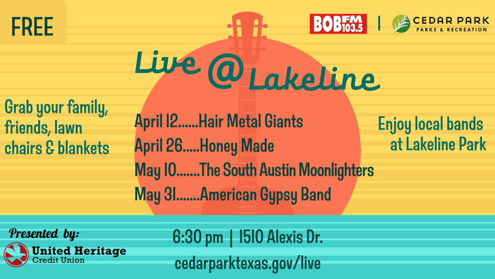 header image for "BOB's Live @ Lakeline" Concert Series 2024
